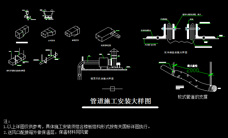 管道施工安装大样图