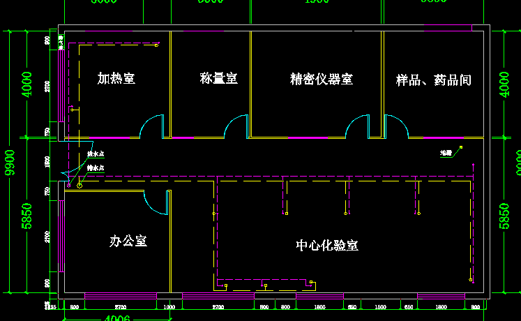 实验室给排水布置图