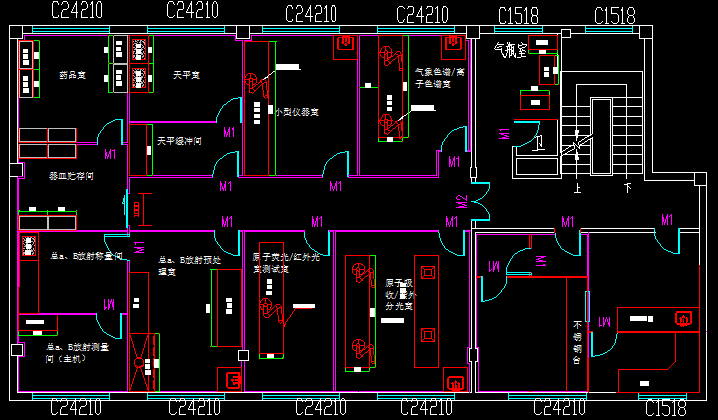 实验室家具平面布置图